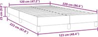 vidaXL Boxspringbed zonder matras, fluweel, lichtgrijs, 120x220 cm