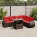 Prolenta Maison Exclusive - 7-delige tuinmeubelset met sofa, inclusief kussens, in bruin polyrotan met een frame van acaciahout