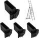 OEM Dailygoods - Antislip laddervoetjes - 4 rubberen voetjes - Slijtvaste ladderbeschermers - Universele ladderbeschermers - Bescherming voor de vloer - Eenvoudig te vervangen