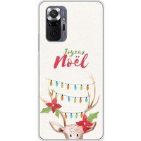 Rendier Siliconen Hoesje compatibel met Xiaomi Redmi Note 10 Pro Lichtgevend Rendier