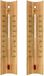 Ubbink Set van 2x bamboe thermometer voor binnen en buiten 20 cm