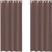 vidaXL Gordijnen voile met doorvoertules 2 stuks 140x245 cm bruin