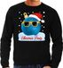 Bellatio Decorations Foute Kerst trui - sweater - Christmas party - zwart - voor heren - kerstkleding / kerst outfit S