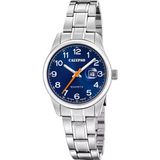 Calypso K5873/4 - Polshorloge - Dames - Blauw - Zilverkleurig
