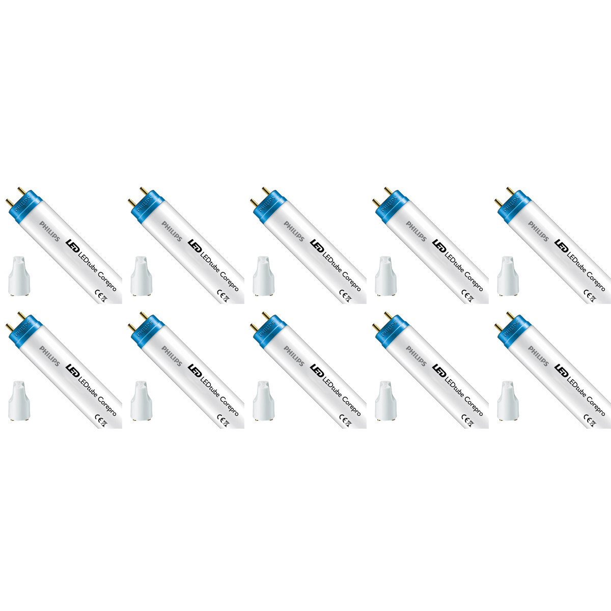 BES LED PHILIPS - LED TL Buis T8 met Starter 10 Pack - CorePro LEDtube EM 865 - 150cm - 20W - Helder/Koud Wit 6500K Vervangt 58W