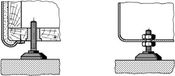 PB Fastener 148 3805 699 11 Pied d'appareil Vissable Noir (Ø x h) 38 mm x 60 mm 1 pièce
