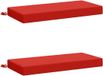 vidaXL - Coussin de banc - SOEST - 2 pièces - 100% Polyester - Rouge - 60 x 40 x 8 cm