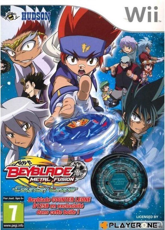 Merkloos Beyblade Metal Fusion Counter Leone + Toupie - Nintendo Wii