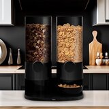 MikaMax Design Cereal Dispenser - Black - 6L - 27.5 x 16 x 38.5 cm - Plastic