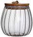 Zeynomax - Pot en Verre avec Couvercle en Bois - Pot de Rangement Hermétique - 750ml