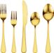 Vevor 100-Delige Gouden Roestvrijstalen Bestekset voor 20 Personen