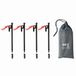 NILS CAMP NC1727 - Kamp Accessoires Set - 4x Haringen - Staal - Inclusief Opbergtas