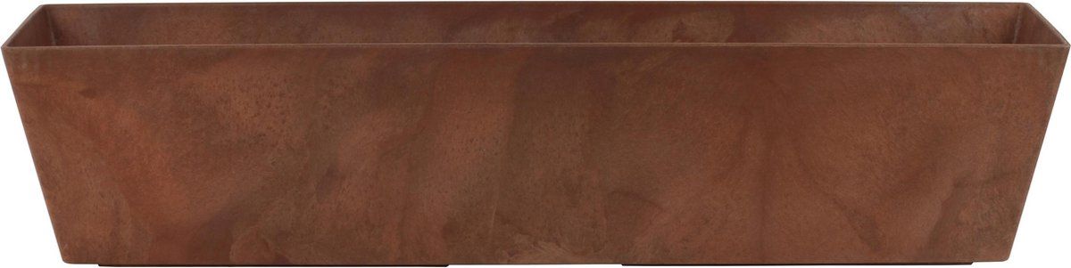 Steege Bloempot/plantenpot balkonbak gerecycled kunststof/steenpoeder terra bruin dia 74 x 17 cm - Buiten