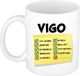 Bellatio Decorations Naam mok Vigo - wit - top gozer - keramiek - 300 ml - cadeau collega beker