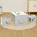 Table d'alimentation Montessori avec 2 chaises pour tout-petits - Gris