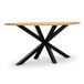 LUX outdoor living Cleve Teakhout & Aluminium Bartafel 240cm Ovaal Natural Teak/Antraciet