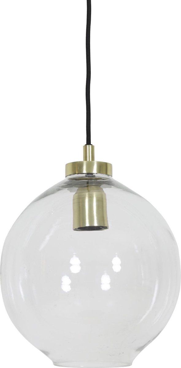 Light & Living JULA Hanglamp glas brons - Goud