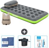 Bestway luchtbed - 1-Persoons - 99 x 188 x 22 cm - Grijs/Groen