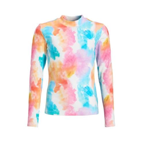Coolcat longsleeve roze Meisjes Stretchkatoen Ronde hals Tie-dye - maat 134/140