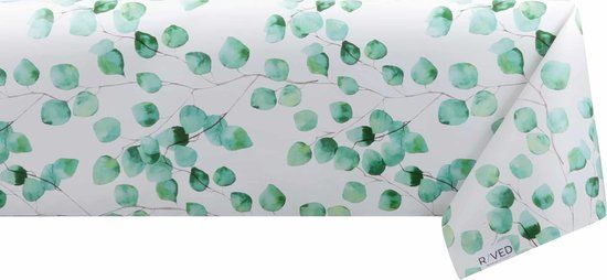 Raved Tafelzeil Lente Bloemen 140x140cm - Wit - PVC - Afwasbaar