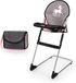 Bayer 63233AD Poppenaccessoireset, accessoires voor poppen, kinderstoel en tas, poppenzitje, hoge poppenstoel, roze/grijs met eenhoorn