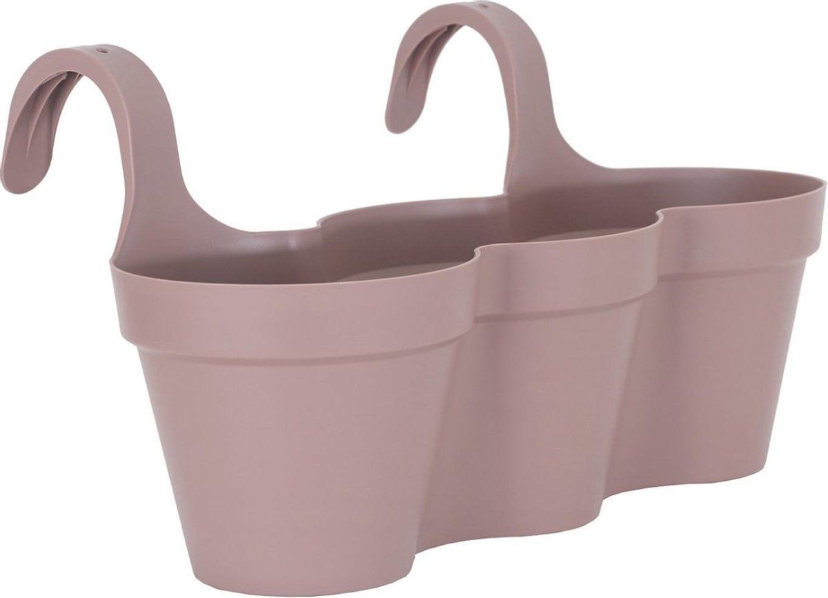 artevasi Bloempot voor balkon Capri Individ - 30,5 x 54 x H 28 cm - 11 L - Taupe grijs