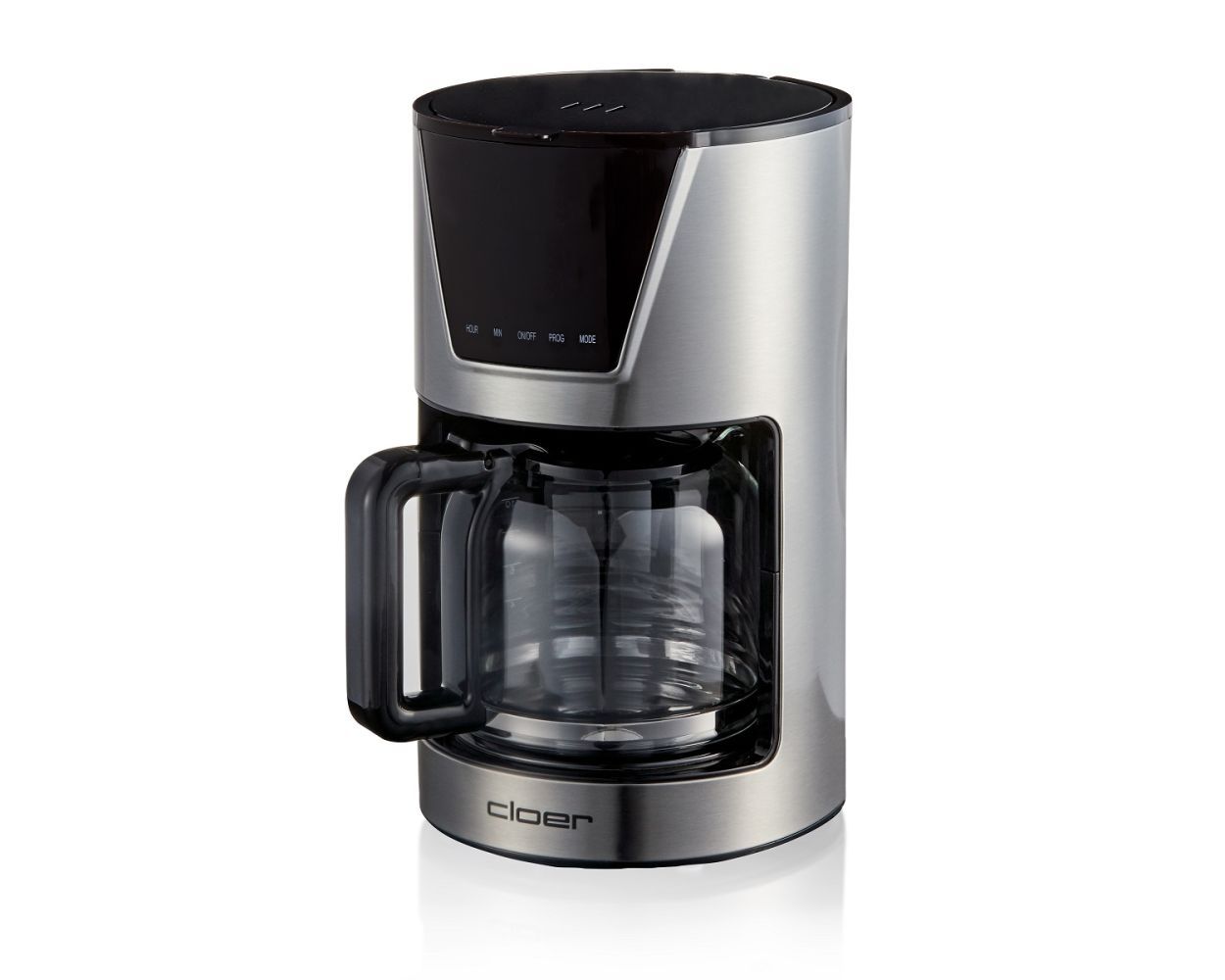 Cloer 5257 Volledig Automatisch Filterkoffiezetapparaat - 12 Kopjes, Zwart/RVS