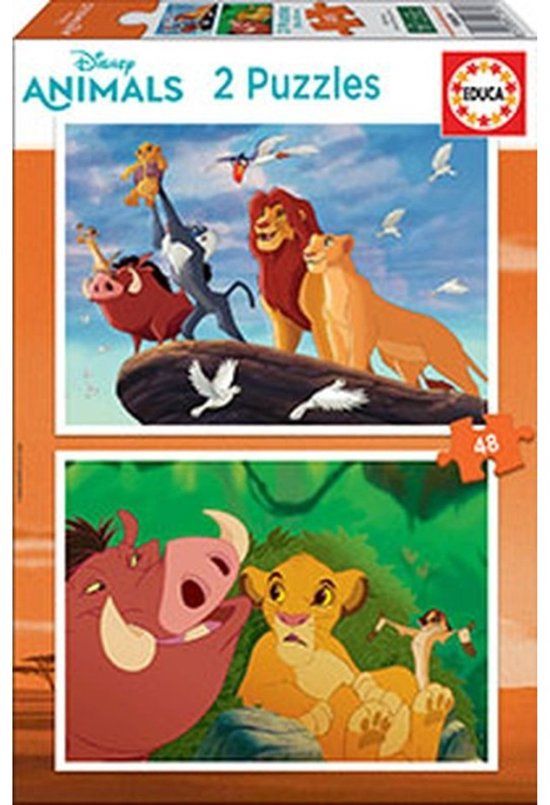 EDUCA - Puzzel - 2 x 48 stukjes - The Lion King