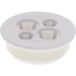 Wiska Passage de câble Pince-Ø (max.) 12 mm Polypropylène Gris-blanc (RAL 7035) 1 pièce(s)