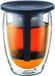 Bodum Tea For One Theeglas met kunststof filter, dubbelwandig, geïsoleerd, 0,35 liter, zwart