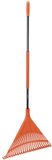 BLACK+DECKER Tuinhark - 168 x 60 x 5,5 CM - Bladhark met Comfortabele Handgreep - Terugverende Hark - Oranje/Zwart