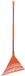 BLACK+DECKER Tuinhark - 168 x 60 x 5,5 CM - Bladhark met Comfortabele Handgreep - Terugverende Hark - Oranje/Zwart