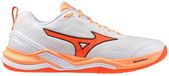 Mizuno Wave Stealth Elite Indoor schoenen Unisex Handbal Wit/Lava-oranje Synthetisch Textiel Rubber Volwassenen 44