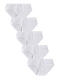 Next - Dames - Set van 5 katoenrijke korte slips - Wit
