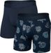 SAXX Boxer Homme DropTemp® - Technologie de refroidissement Sous-vêtement - Boxer évacuant l'humidité - Coton/Modal - HIGH SEAS/DARK INK - S