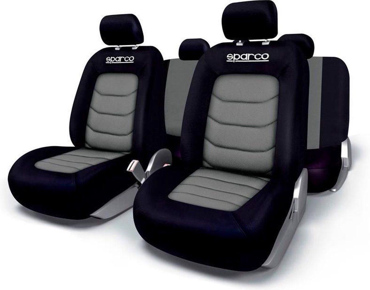 Sparco Stoelhoezenset - Zwart/Grijs