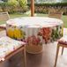 PETTI Artigiani Italiani - Nappe ronde déperlante en microfibre (diamètre 180 cm), couvre-table de cuisine pour table ronde, motif floral 30, 100% Fabriqué en Italie