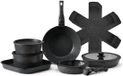 Set de casseroles - Induction 17 pièces - Revêtement antiadhésif - Poignée amovible - Avec couvercle en verre - Poêles et casseroles - Noir