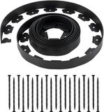 Vevor Gazonrand, 600x5CM, Kunststof Tuinrand met 120 Punten, Perkrand, Landschapsrand, Bestratingsrand, Perkrand, Padranden voor Bloemperken, Tuinbestrating
