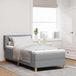Maison Exclusive - Boxspringbed met hoofdeinde, lichtgrijs, 190 x 90 cm, gestoffeerd