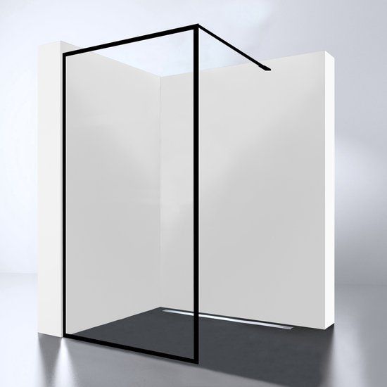 Best Design For-You Inloopdouche 100x200 cm Zwart - 8 mm - Nano Coating
