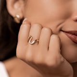 Hey Happiness Zachte Hartvorm Open Ring – Roestvrij Staal 18K Goud Verguld – Verstelbare Ring – Waterproof
