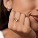 Hey Happiness Zachte Hartvorm Open Ring – Roestvrij Staal 18K Goud Verguld – Verstelbare Ring – Waterproof