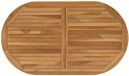 vidaXL Tafelblad Ovaal Massief Teak Naturel