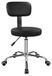 Chaise de bureau avec dossier réglable, tabouret à roulettes, couleur noire