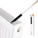 Brosse pour radiateur flexible - Manche en bois - 80 cm - Brosse en nylon