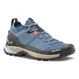 Salewa Puez 2 Knit Powertex Herenschoenen, waterdichte trailschoen voor wandelen en trekking, Java Blauw/Zwart, 10