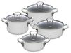 Riess set de casseroles, 4 pièces, Nouvelle, gris clair, émaillé