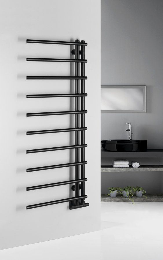 Sapho Justina Radiator Zijaansluiting - 50x125 cm - Mat Zwart