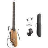 Donner HUSH-I Gitaar voor op reis, draagbare ultralichte en stille prestaties, akoestische elektrische gitaar, esdoornbody met verwijderbare frames, gigbag en accessoires